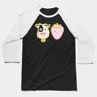 Strawberry Cow Bestfriends, Cute , Cartoon Baseball T-Shirt